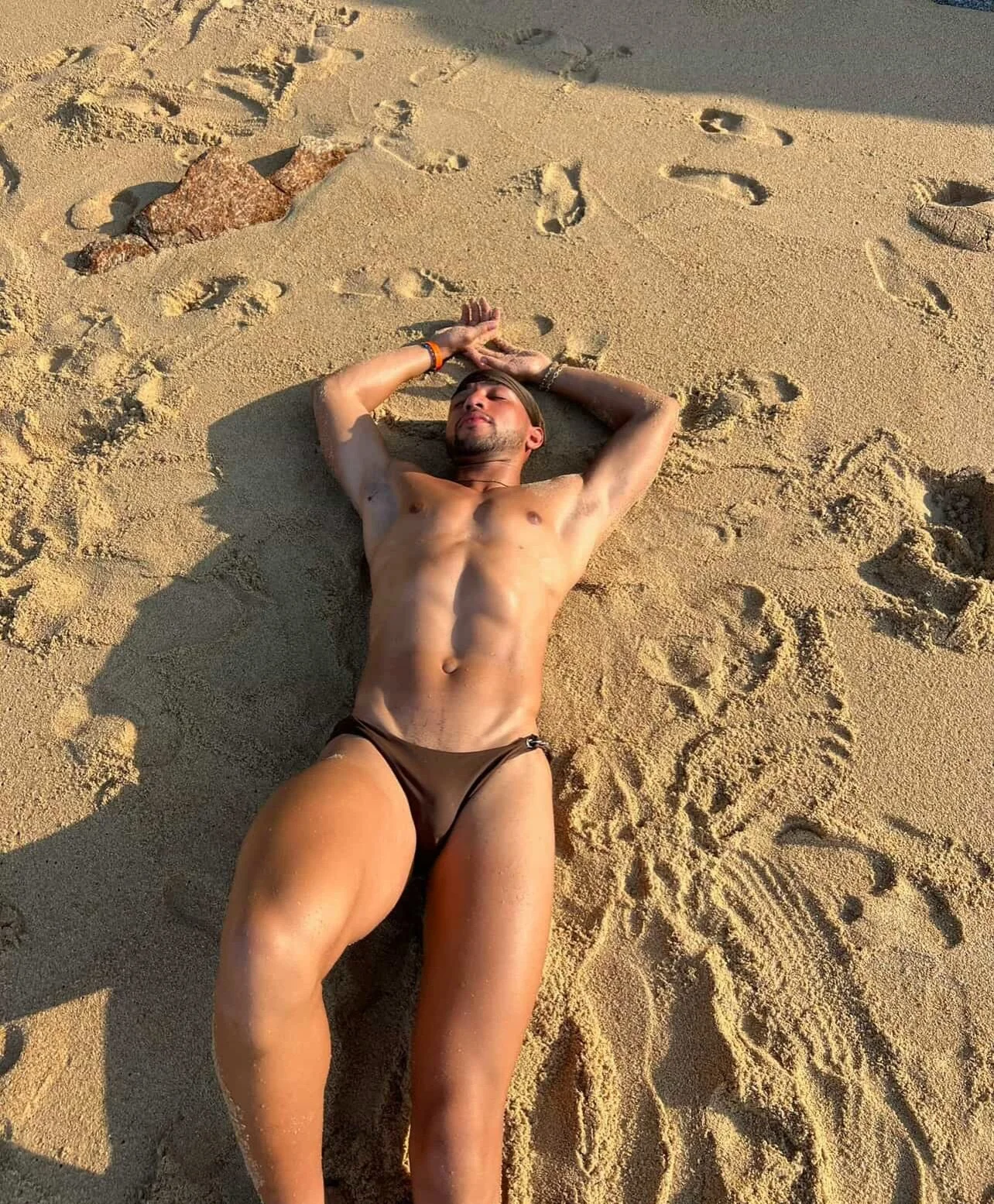 LAST CHANCE! 25% OFF ALL SWIMWEAR. NO CODE NEEDED!! All SALES FINAL!! 💘 

@i.tyler.b IS WEARING THE &ldquo;2 SEXY 4 U&rdquo; SWIM BRIEF IN BROWN.