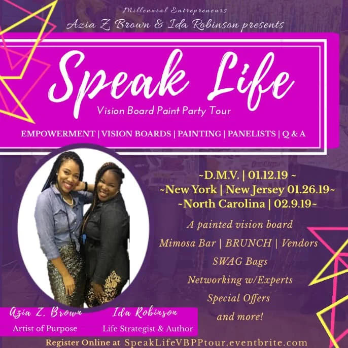 Speak Life Vision Board Paint Party Tour 