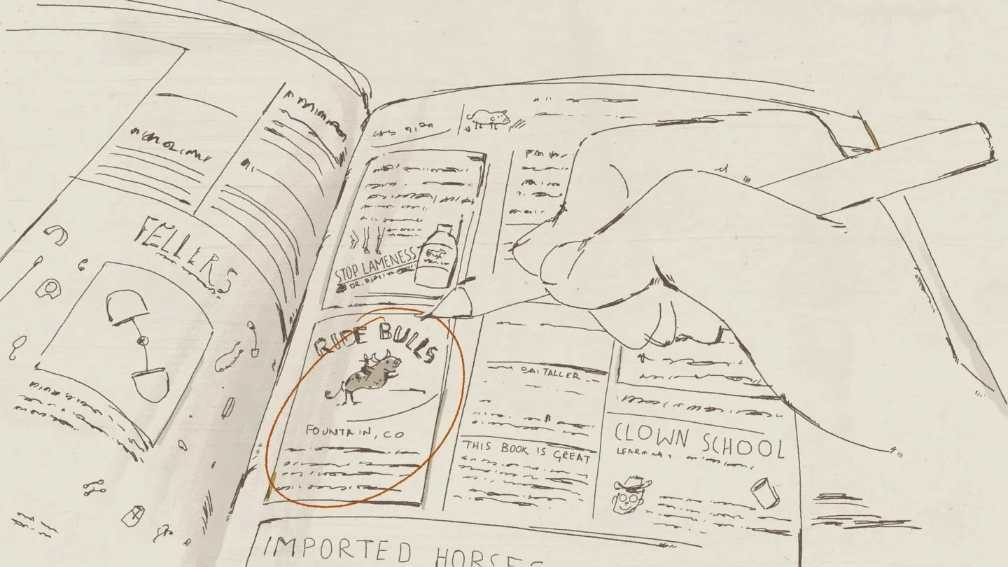 Few animation stills from an upcoming @montana_pbs feature doc, Jonnie.

An honor to animate snippets from bull riding legend Jonnie Jonckowski&rsquo;s extraordinary life!

Directed by: Sabrina Lee 

The film premieres this Thursday at the Alberta Ba