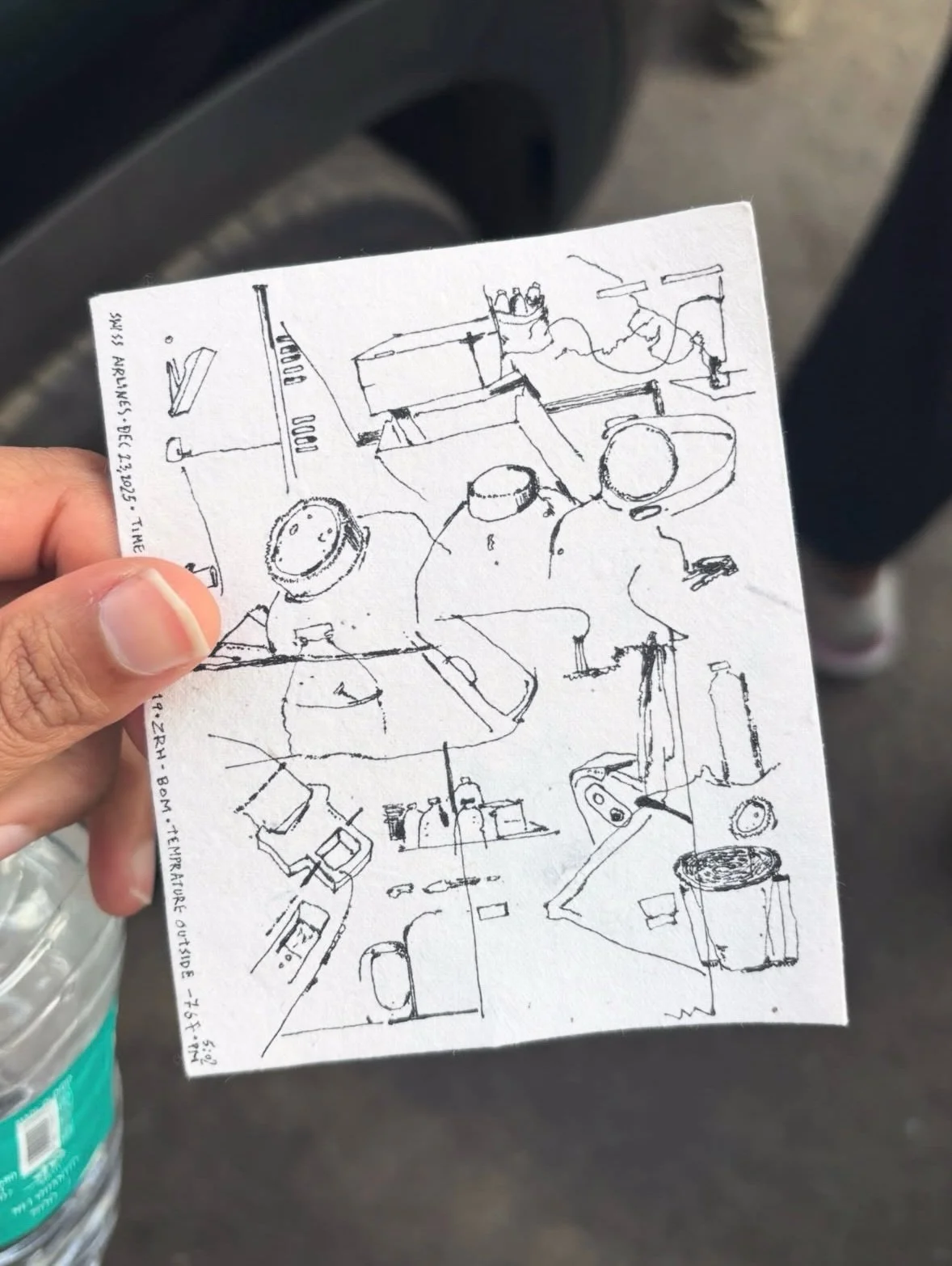 hands and drawings from different times