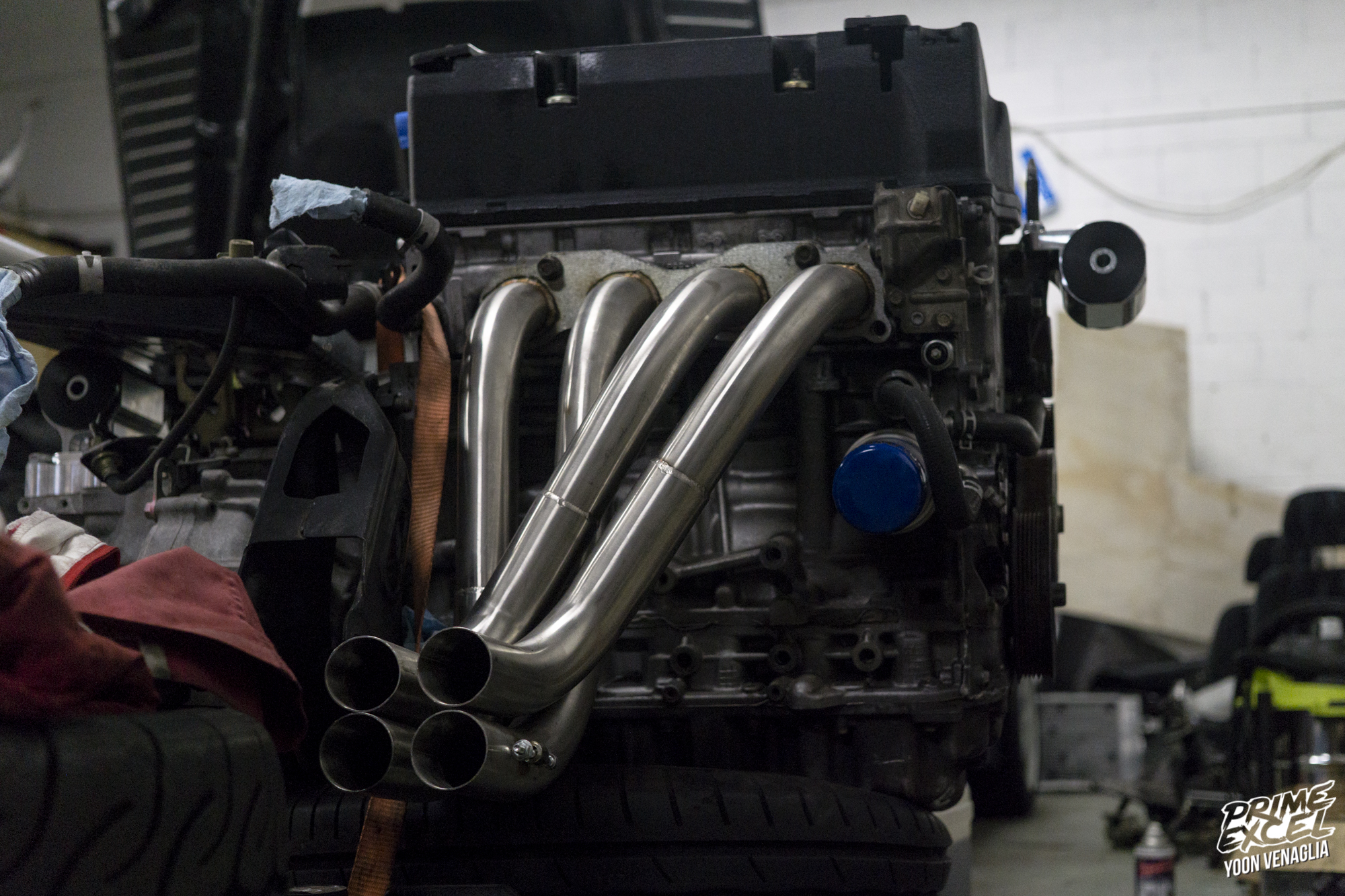Without the collector welded on the headers gave off a very Zonda look