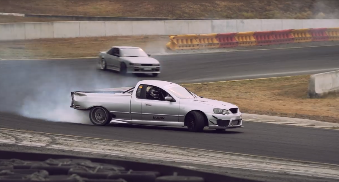 Ian Porter drifting his BF Falcon Ute at FJEC 2019