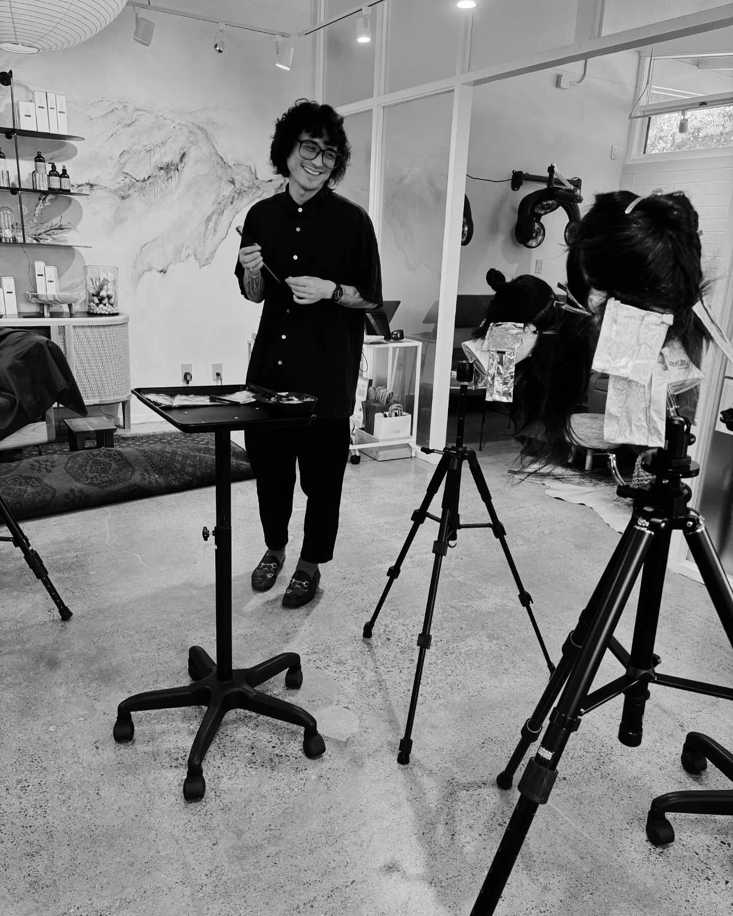 Sundays are for education with @alliloneducation , @davinesnorthamerica &amp; @4bassett 
Thank you for opening your space @fika_nv and for your excellent instruction @aki_enasalon 
Thanks for making me aware of this opportunity @kimber_bootay 
&ldquo