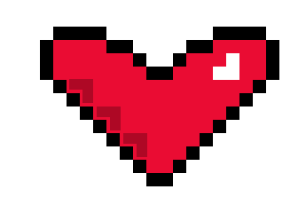 Animated heart sprite. Hand drawn in Adobe Photoshop.