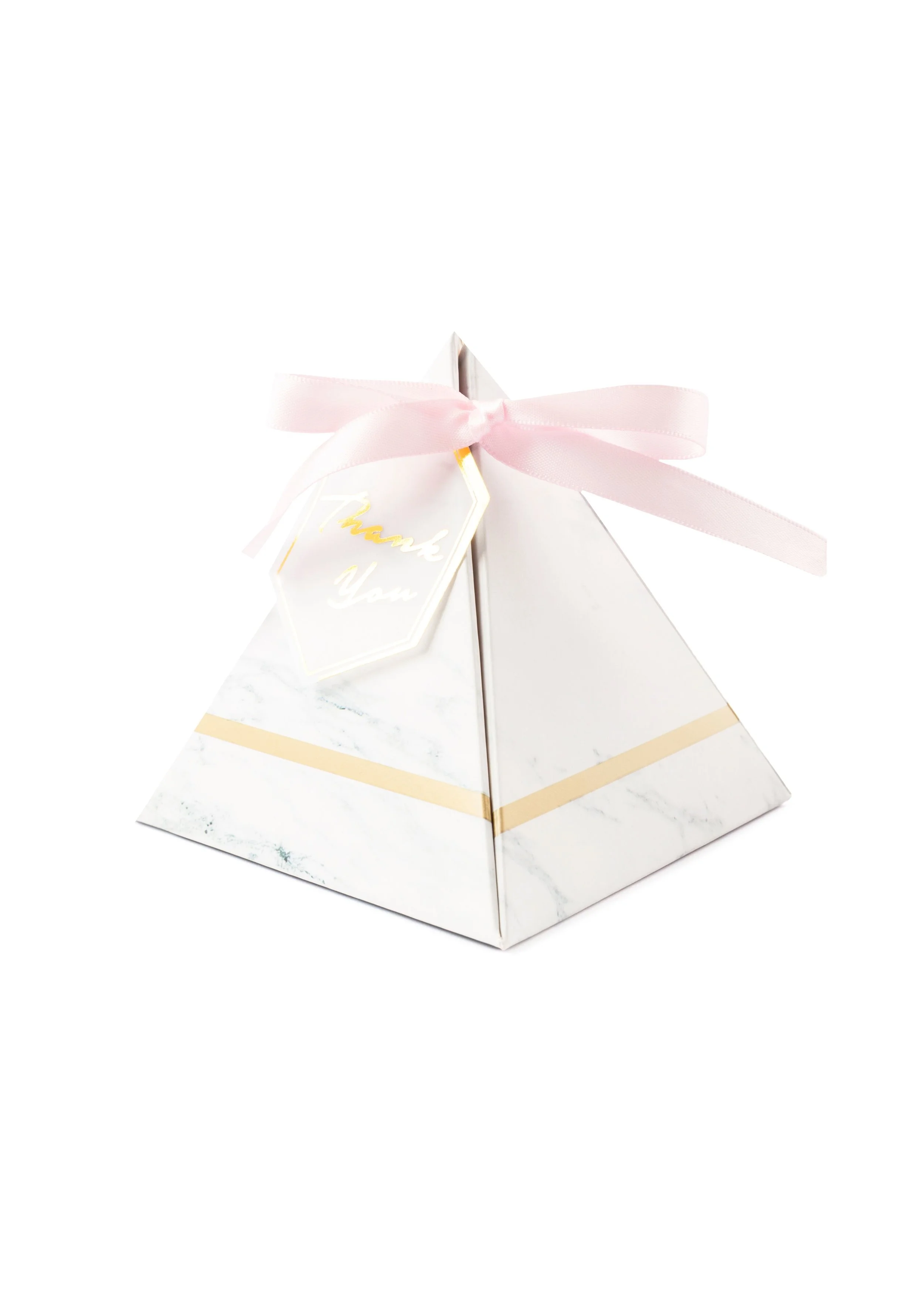 PYRAMID TREAT BOXES IN MARBLE PRINT