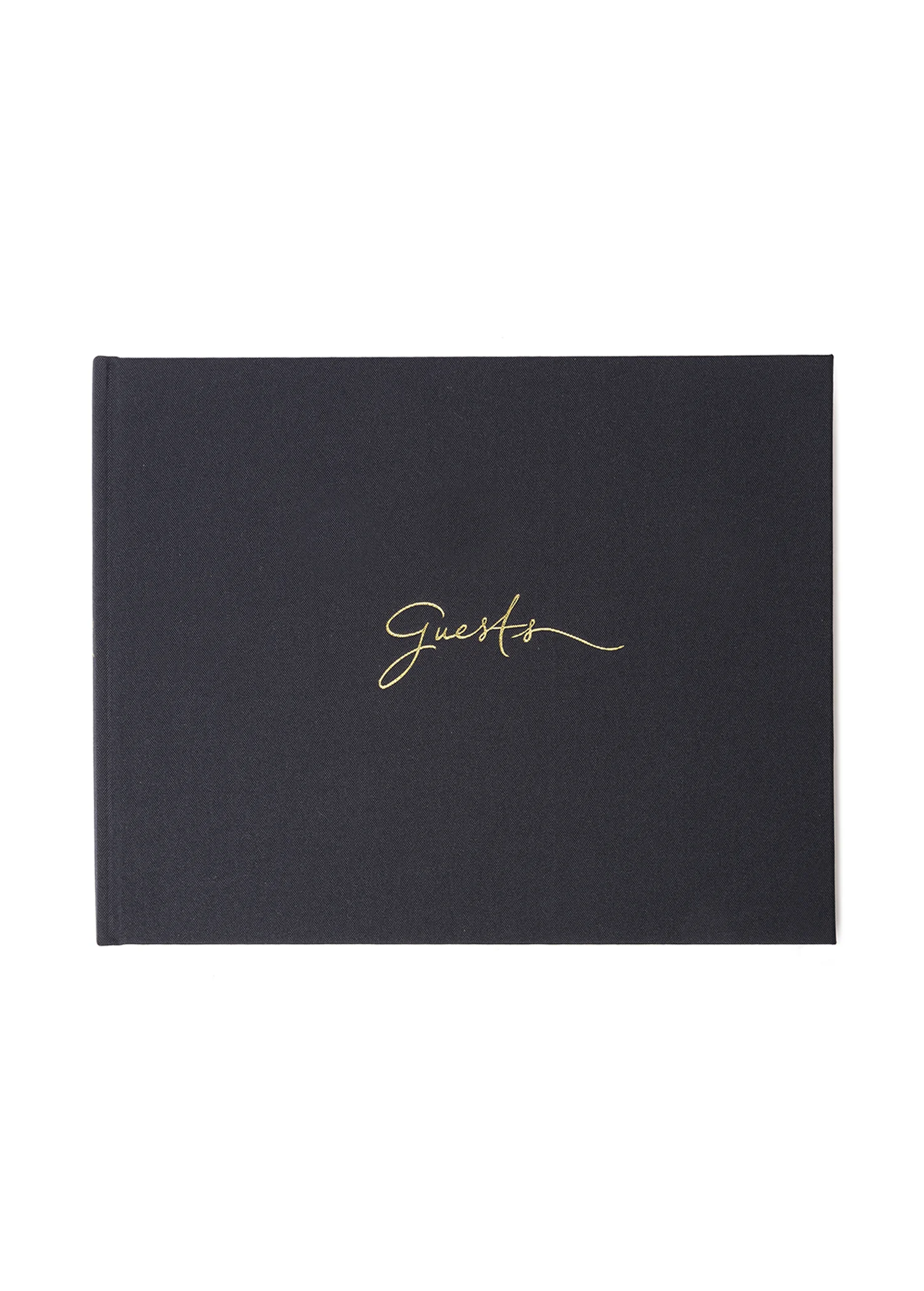 'GUESTS' NAVY / GOLD FOIL GUEST BOOK