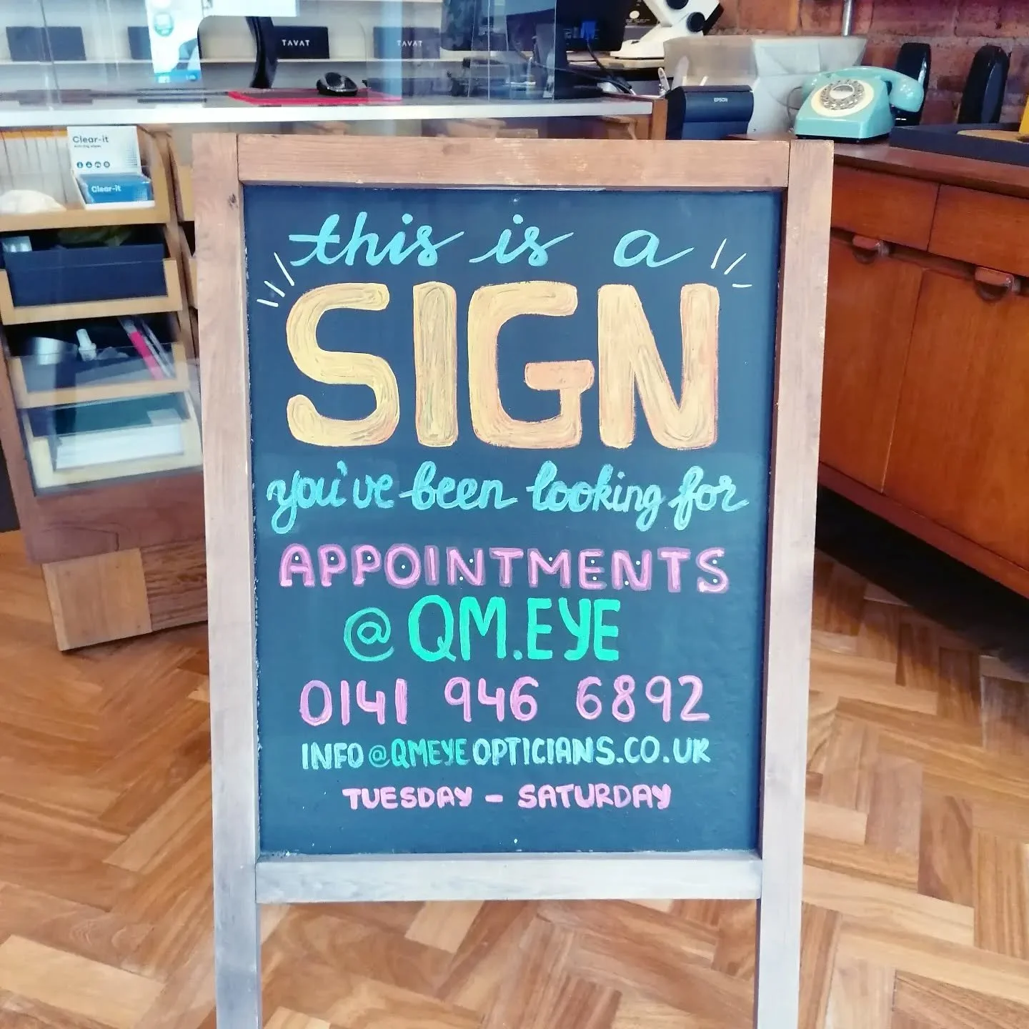 Our weekend is almost here! This is your reminder to book appointments for next week! 👀
Tuesday - Saturday.
Email: info@qmeyeopticians.co.uk
Call: 0141 946 6892