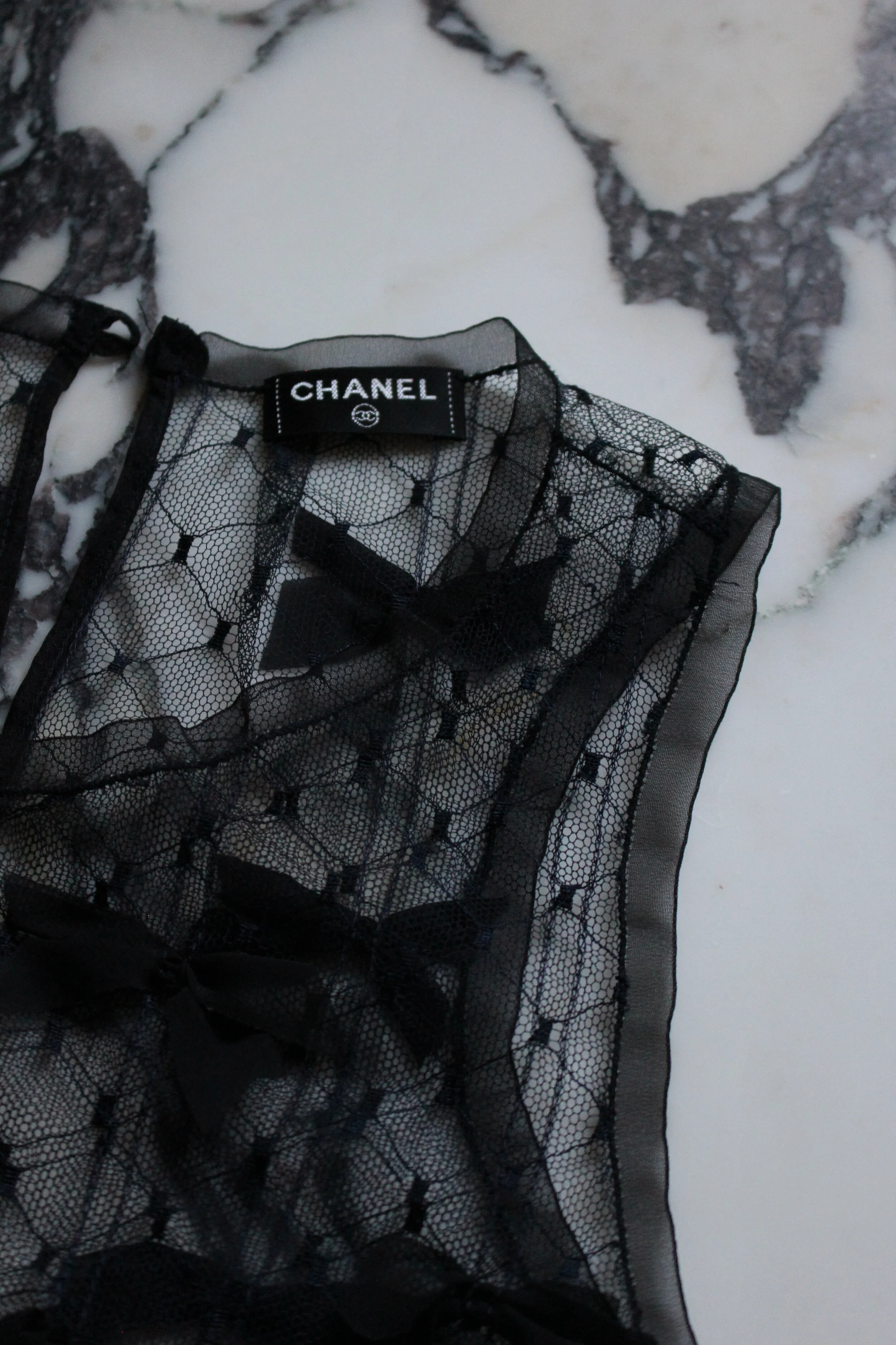 chanel dress black and white