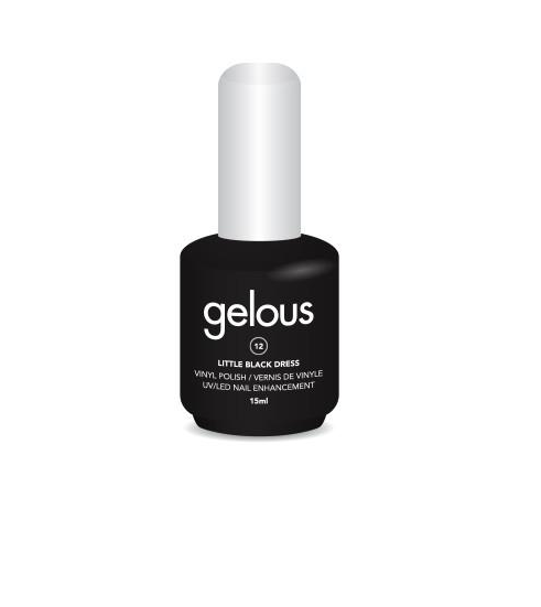 GELOUS VINYL POLISH # 12 LITTLE BLACK DRESS 15ML