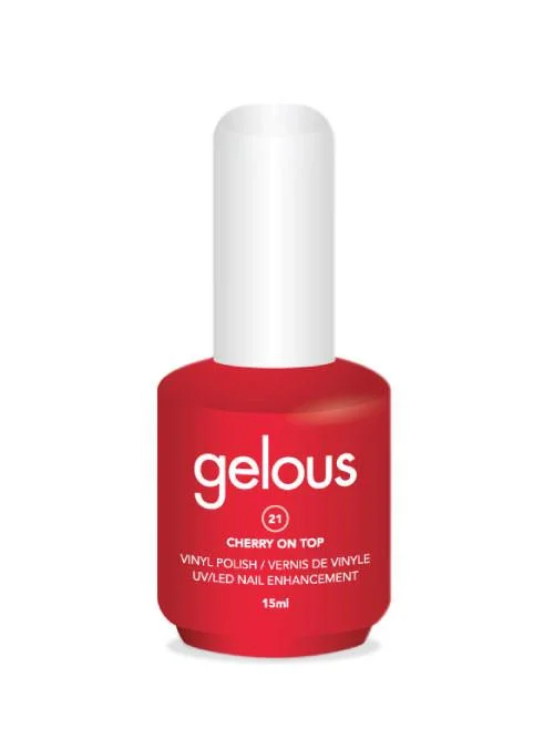 GELOUS VINYL POLISH # 21 CHERRY ON TOP 15ML