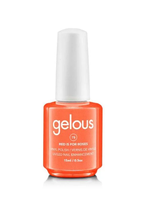GELOUS VINYL POLISH #79 RED IS FOR ROSES 15ML