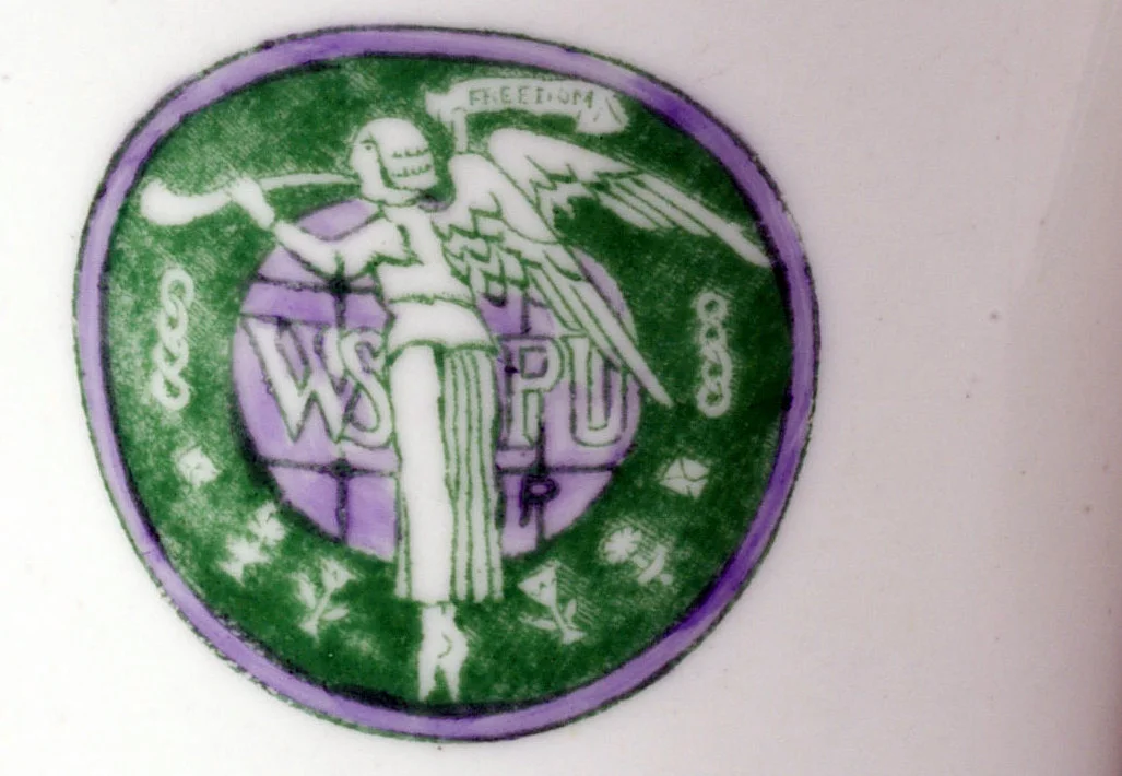 Close-up of the design on the crockery.