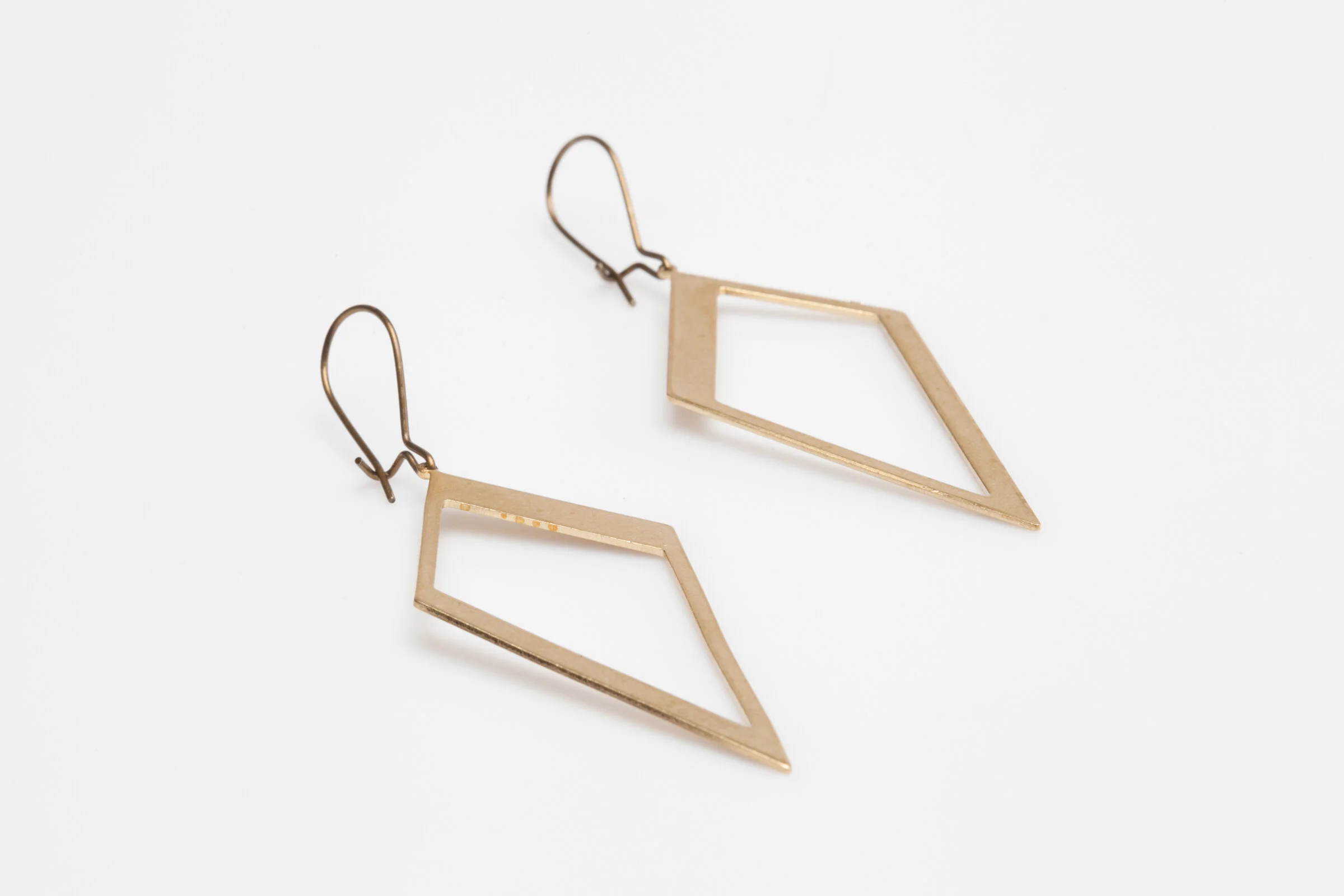 Brass Geometric Earrings