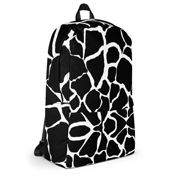 giraffe backpack jansport Black White Giraffe Backpack — THE ZEBRA LADY