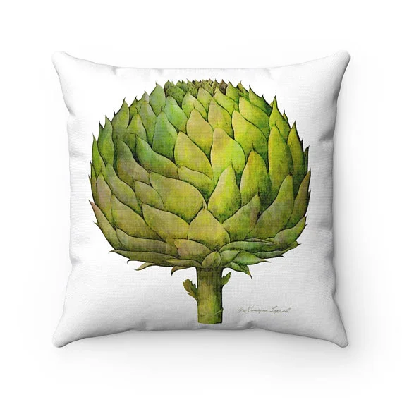 Vintage Paint Artichoke Accent Throw Square Pillow