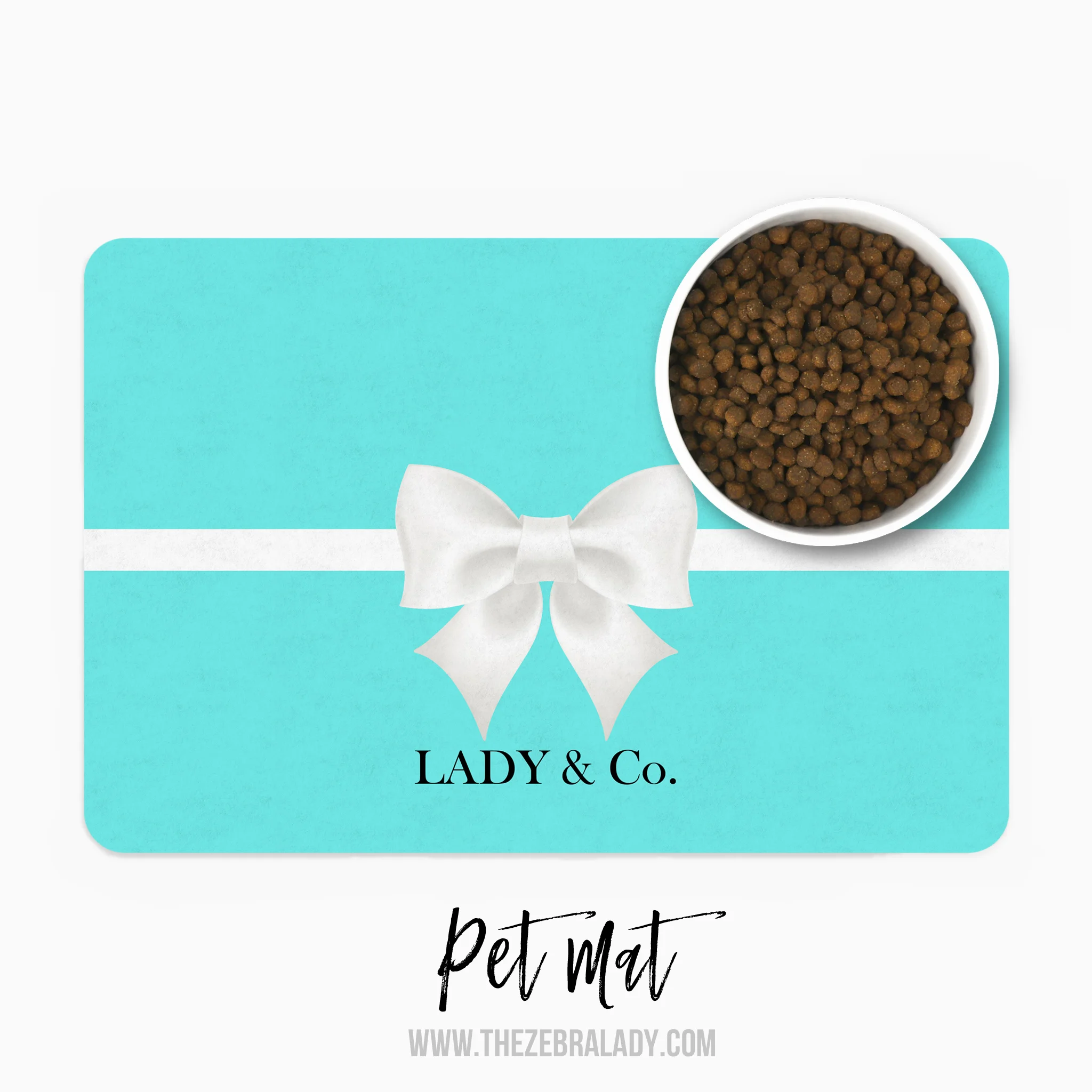 Personalized Breakfast at Tiffany's Pet Mat 