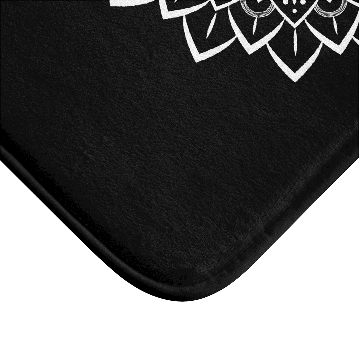 Black White Mandala Bath Mat