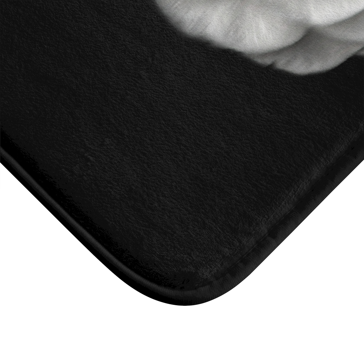 Black Coco White Rose Bath Mat