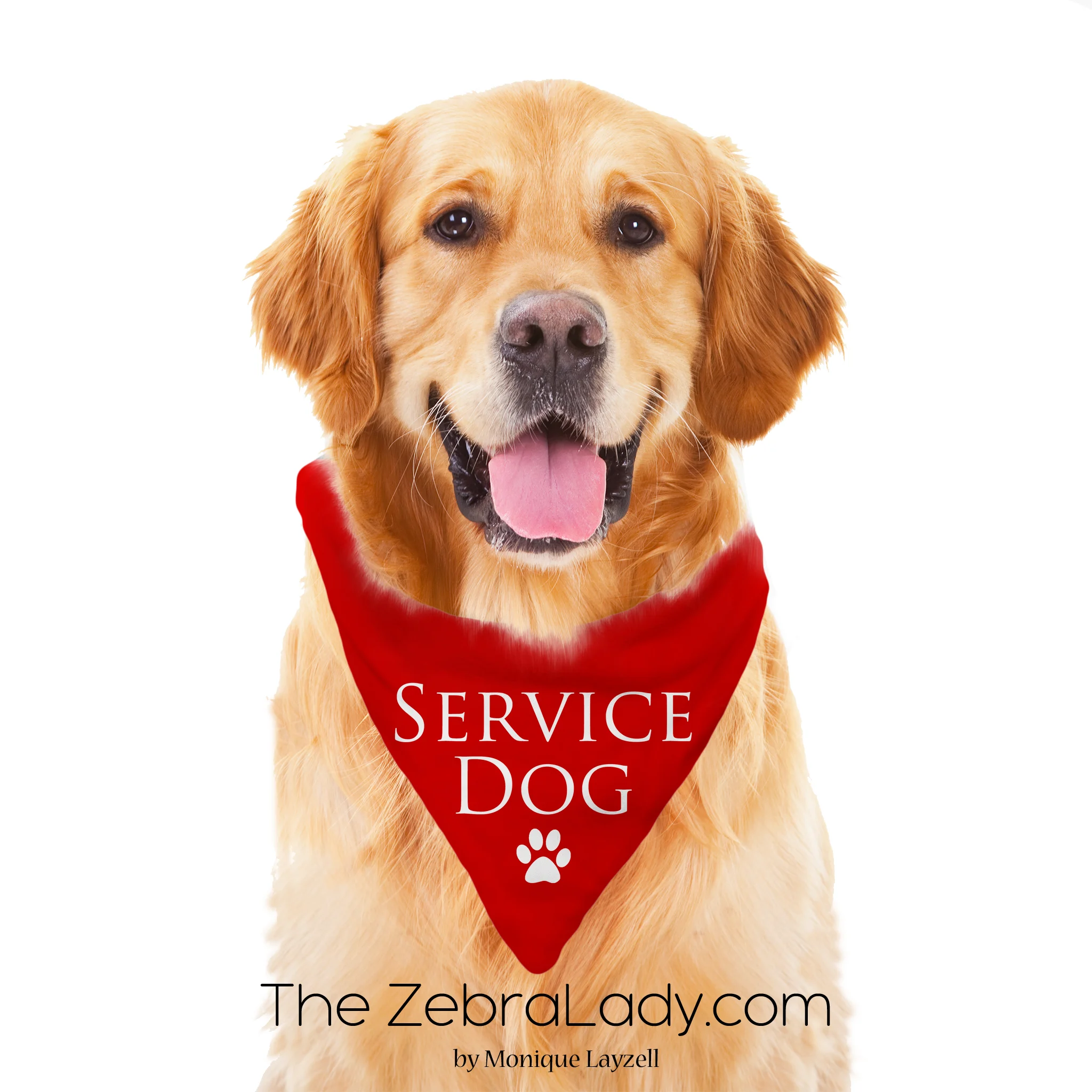 Service Dog Bandana Red