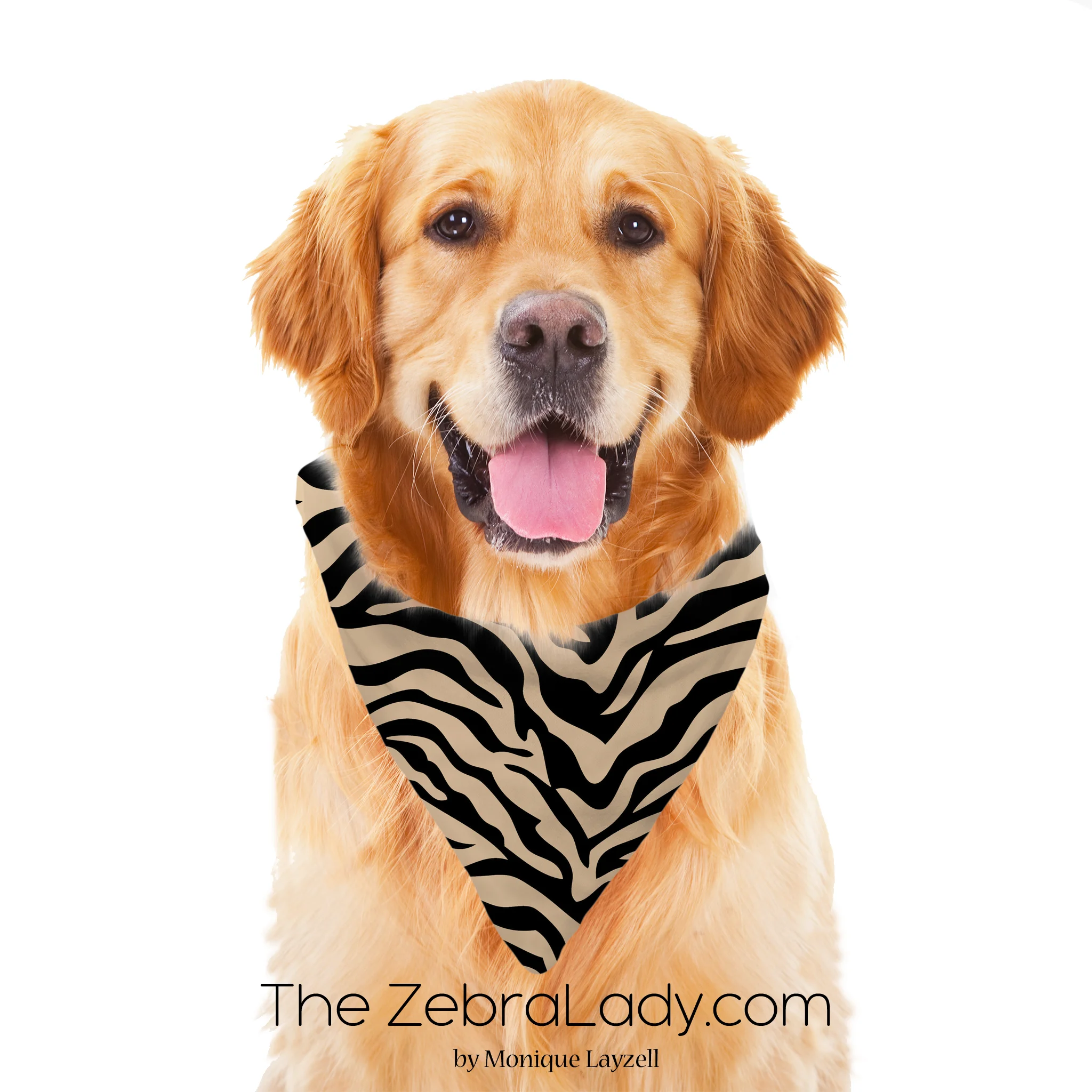 tan zebra pet bandnada display.jpg