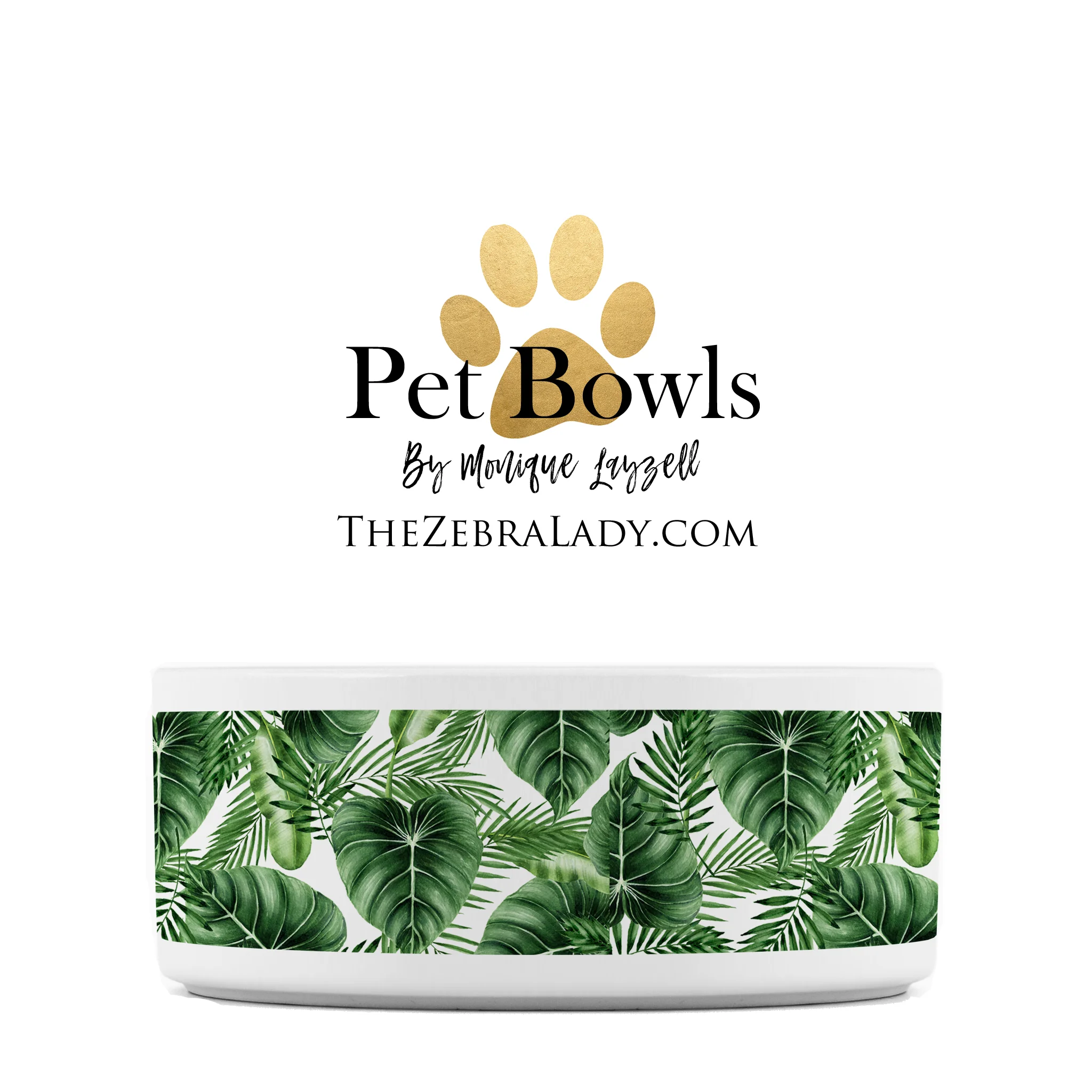  Pet Bowl Palm leaves