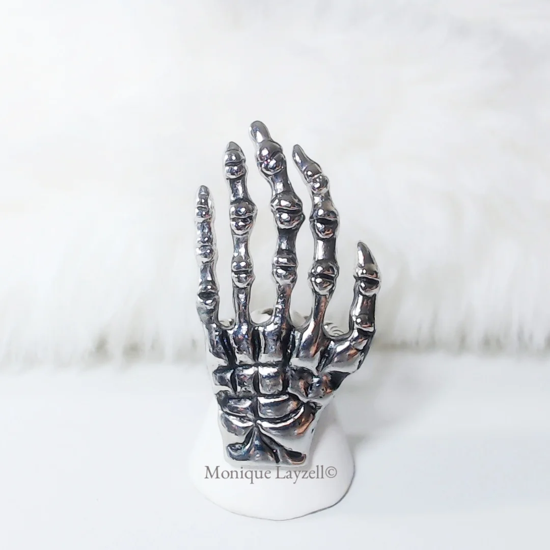 skeleton hand with ring