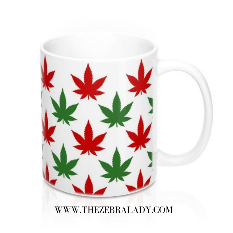 Have Happy Mary Jane Christmas Coffee Mugs 420 Weed Marijuana Cannabis Coffee Mugs