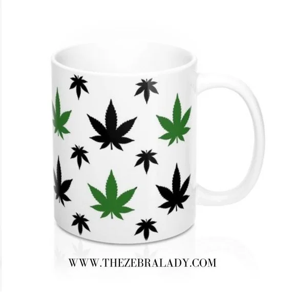 420 Weed Marijuana Cannabis Coffee Mugs 11oz or 15oz mugs  THE ZEBRA LADY