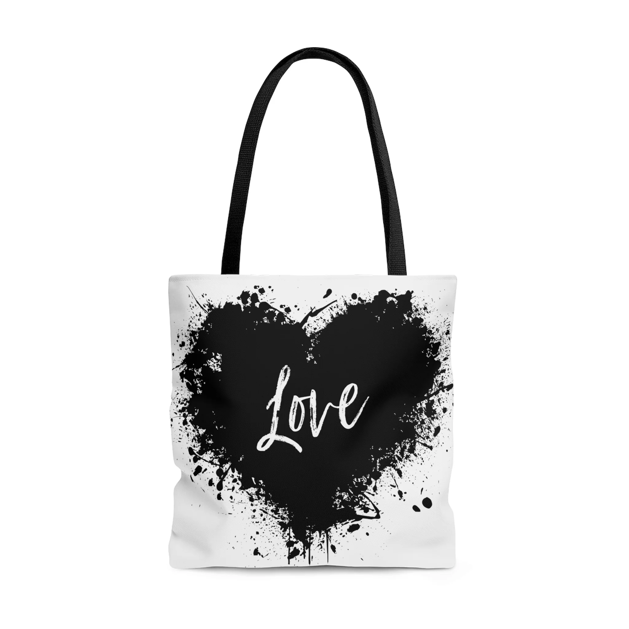A Splash of Love heart Handle Tote Bag
