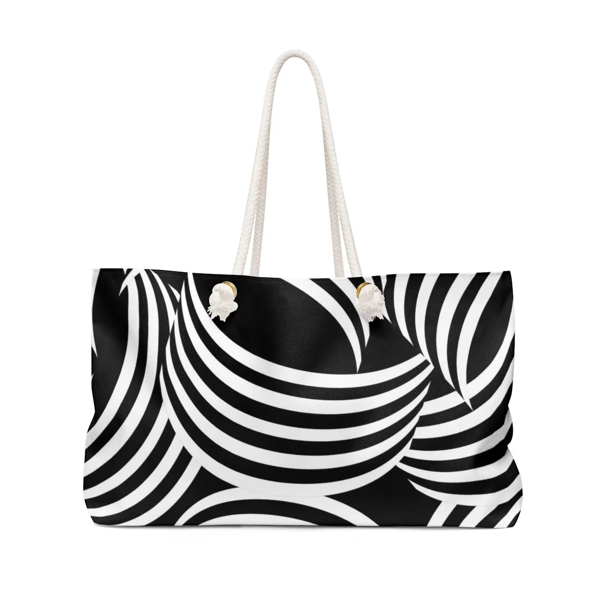  Abstract Art Rings By Artist Monique Layzell Rope Handle Tote Bag