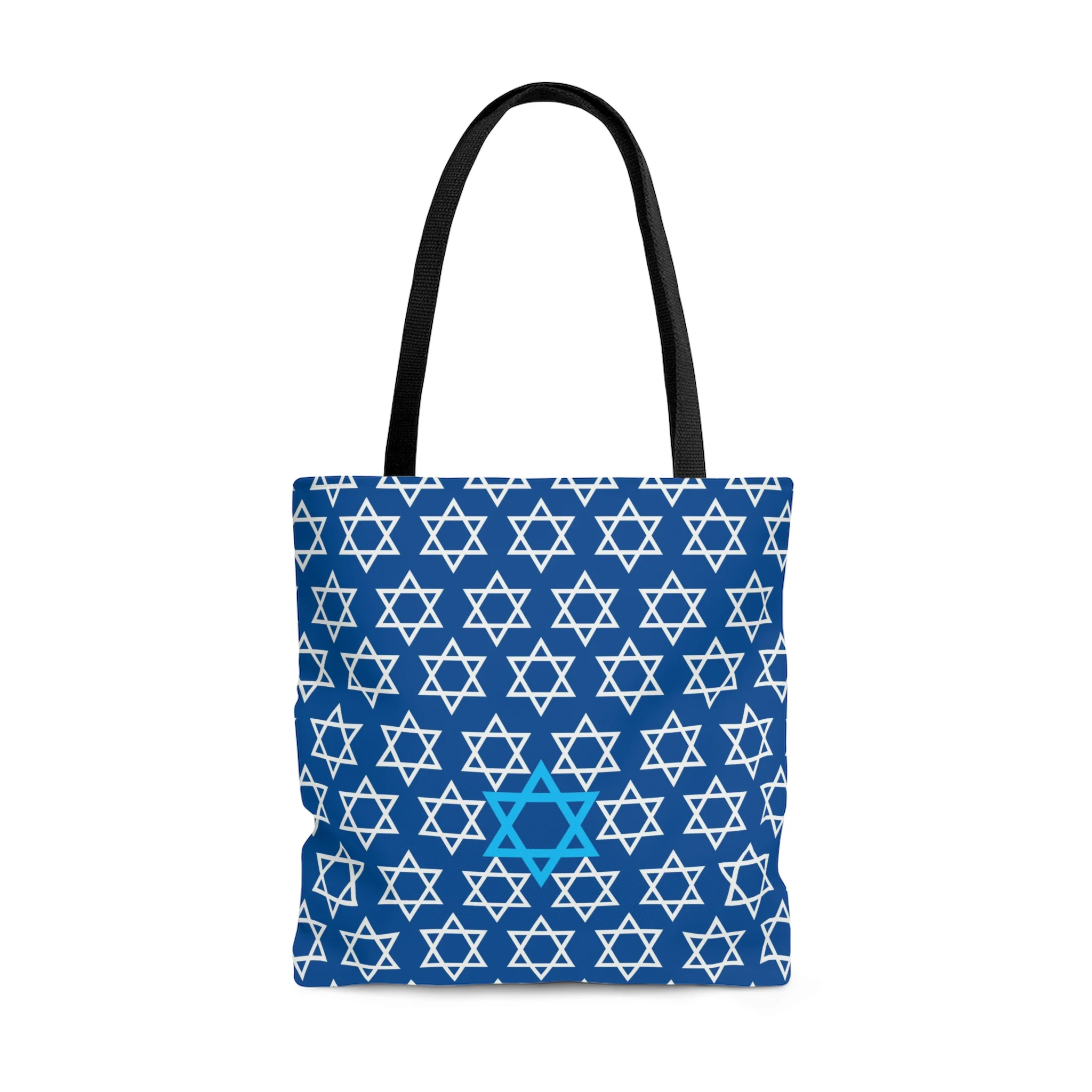 Star of David Tote Bag Black handle straps
