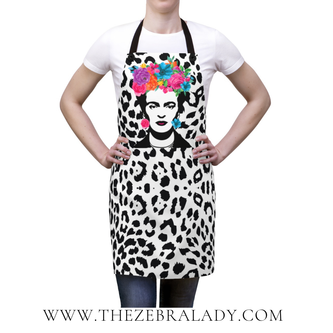 Frida Kahlo Leopard Flower Apron
