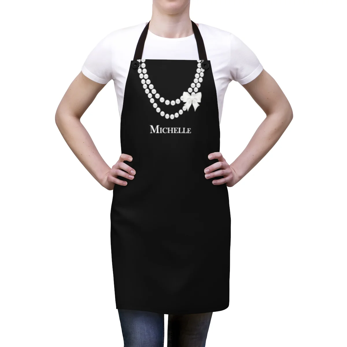 Personalize Coco Pearl Necklace  Apron