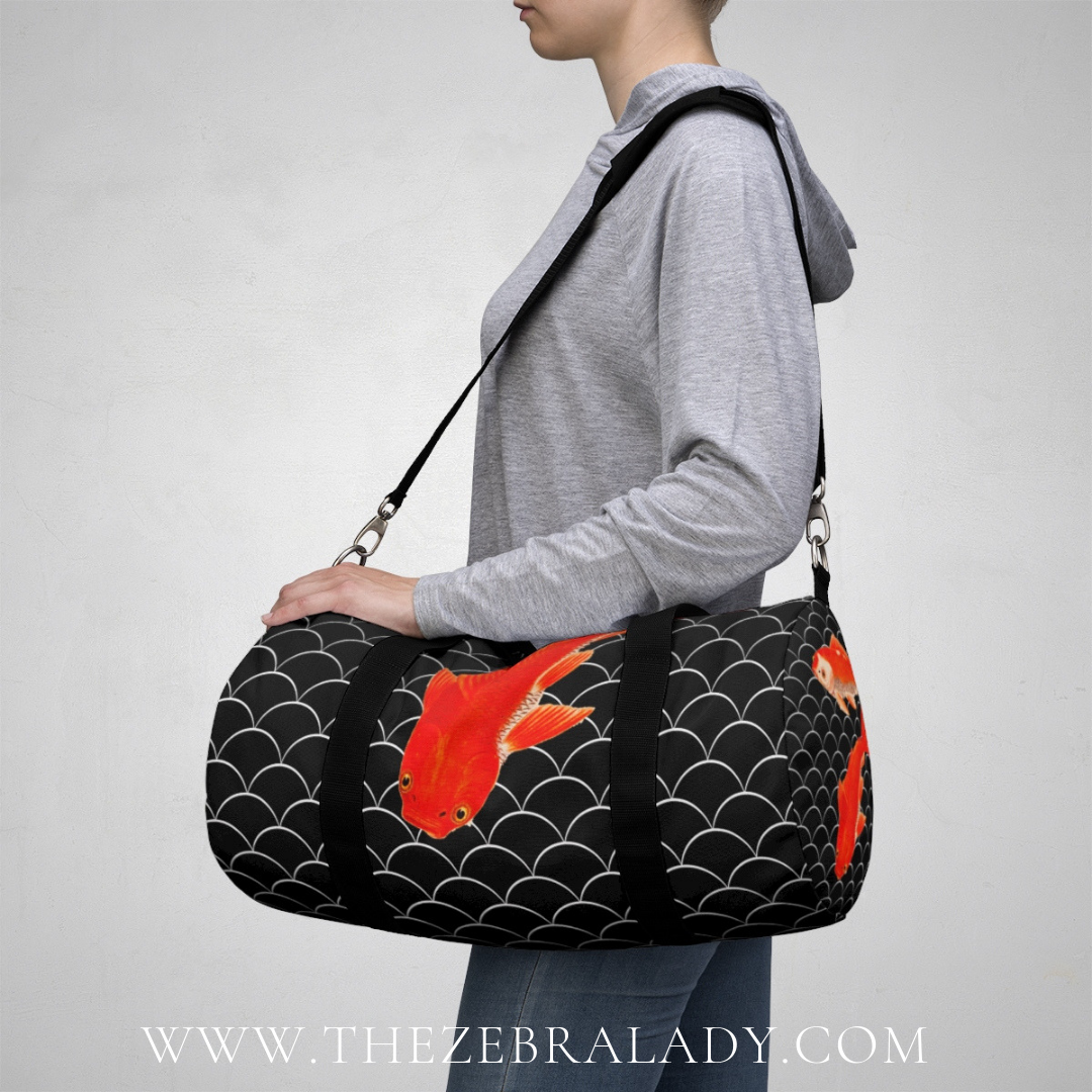 Gold Koi Scale Duffel or Duffle Bag