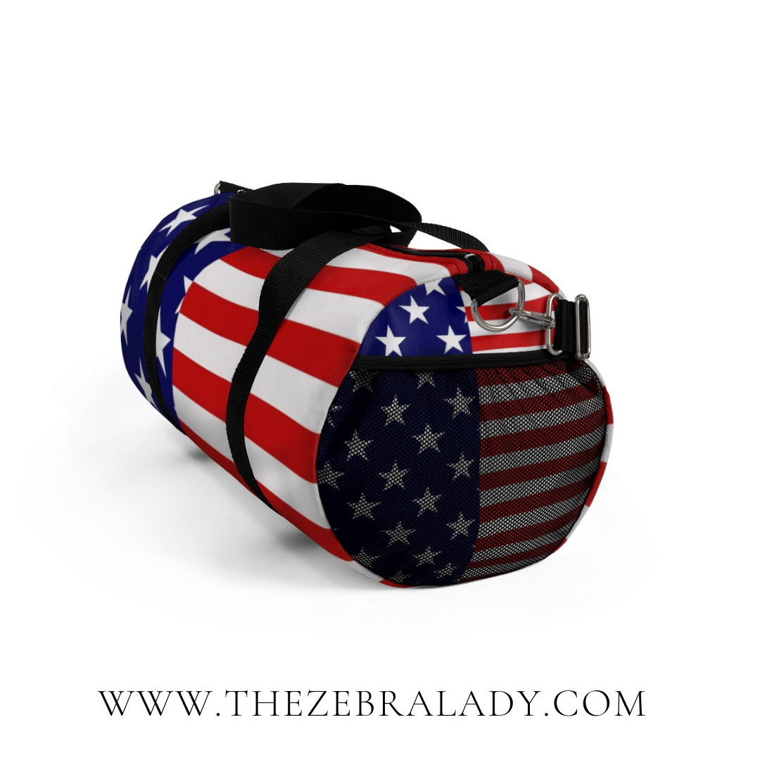 Center Stripe Accent Monogram Duffel Bag with Portable Charger MH