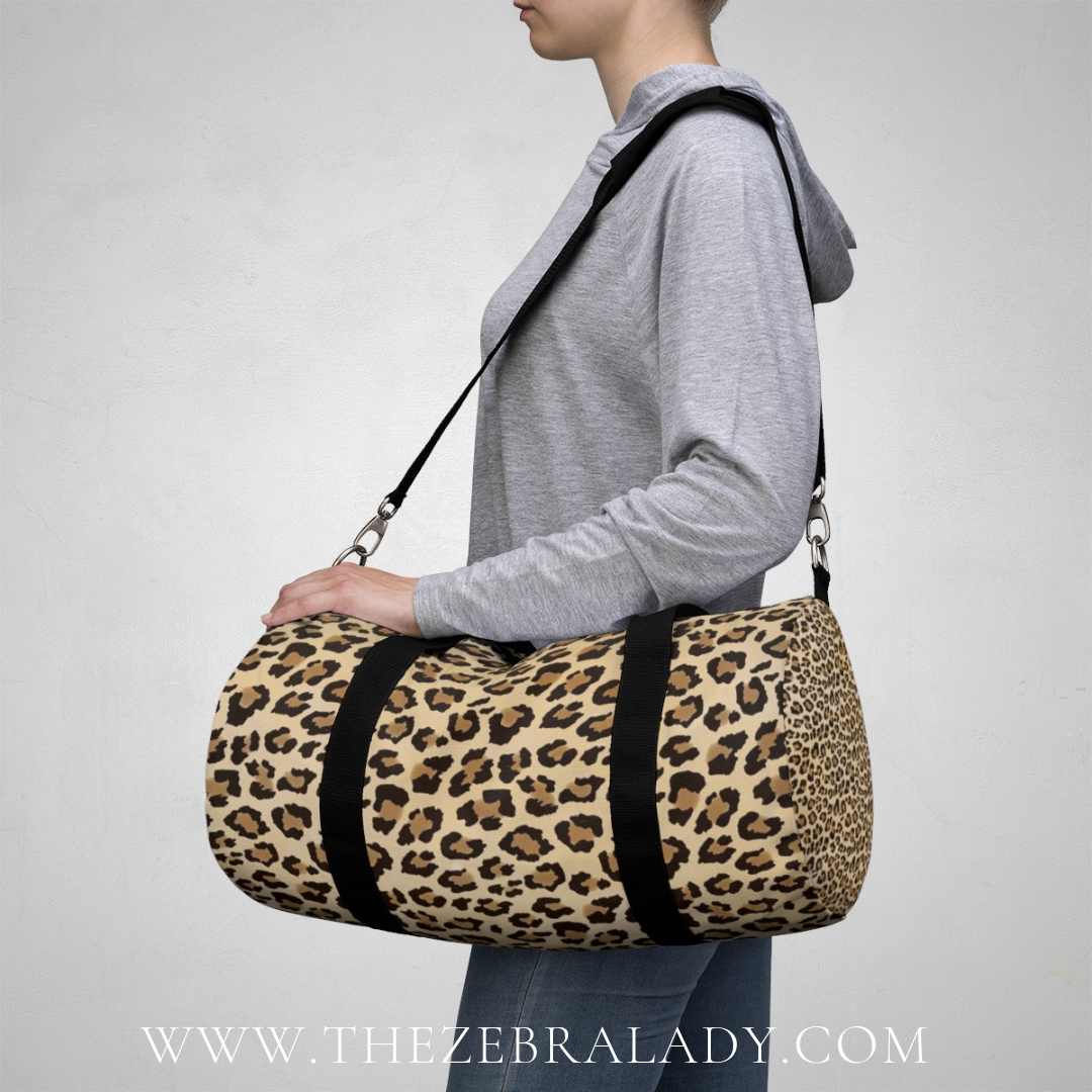 Brown Leopard Duffel or Duffle Bag