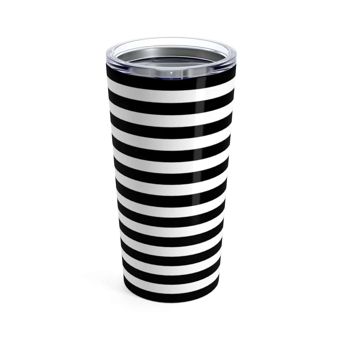 Black White Stripe Tumbler 20 oz, 10 oz