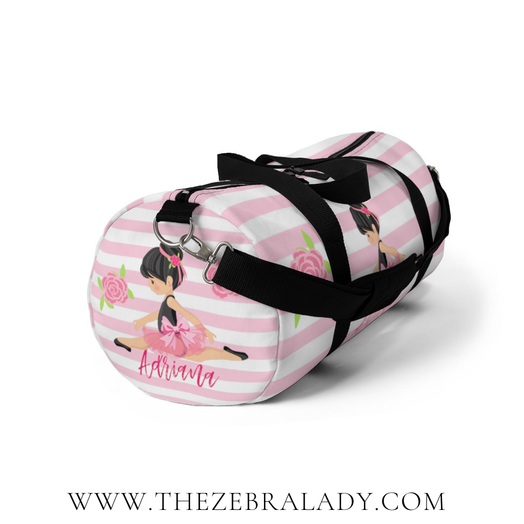 Personalized Cute Ballet Ballerina Dance Duffel or Duffle Bag