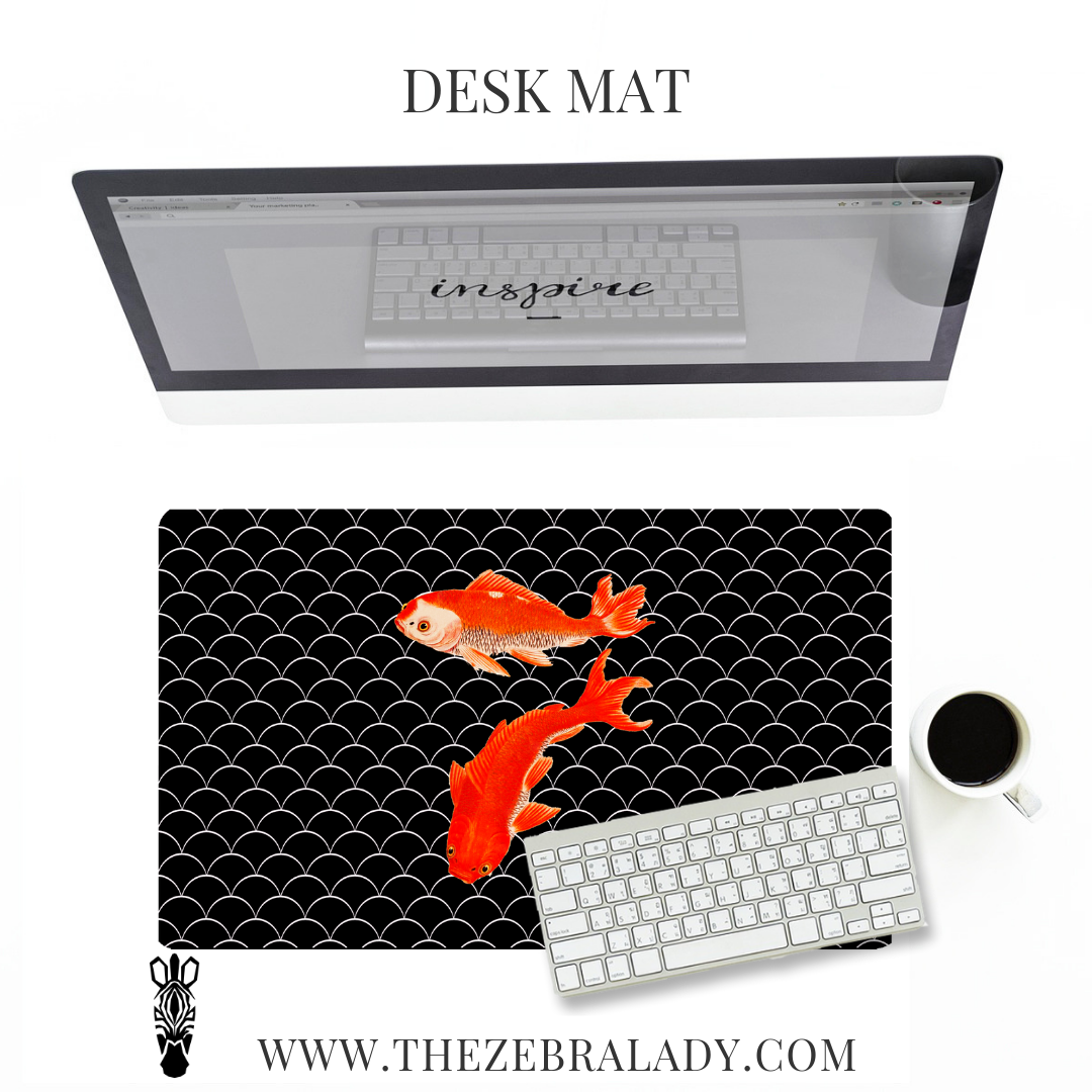 Scale Gold Koi Desk Mat Pad Size's  18x12 or 24x14
