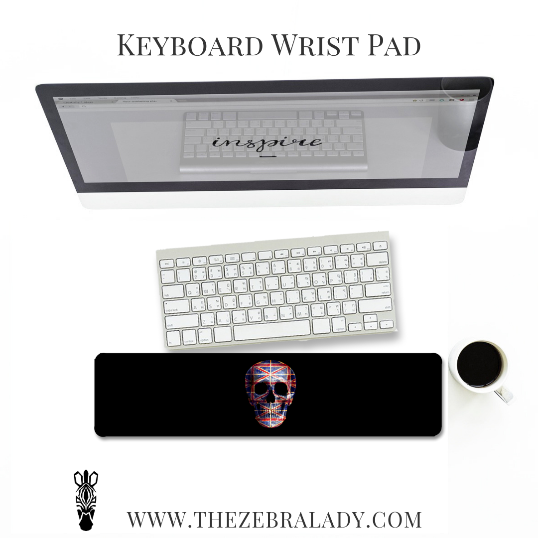 Vintage Skull Union Jack Keyboard Wrist Pad