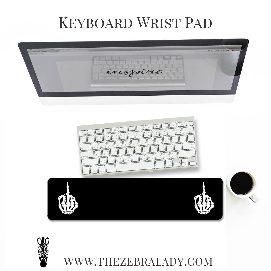 Middle Finger Bones Keyboard Wrist Pad