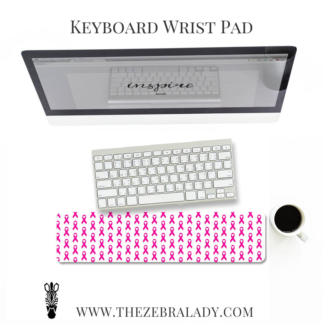 Pink Ribbon Fight Cancer Keyboard Wrist Pad