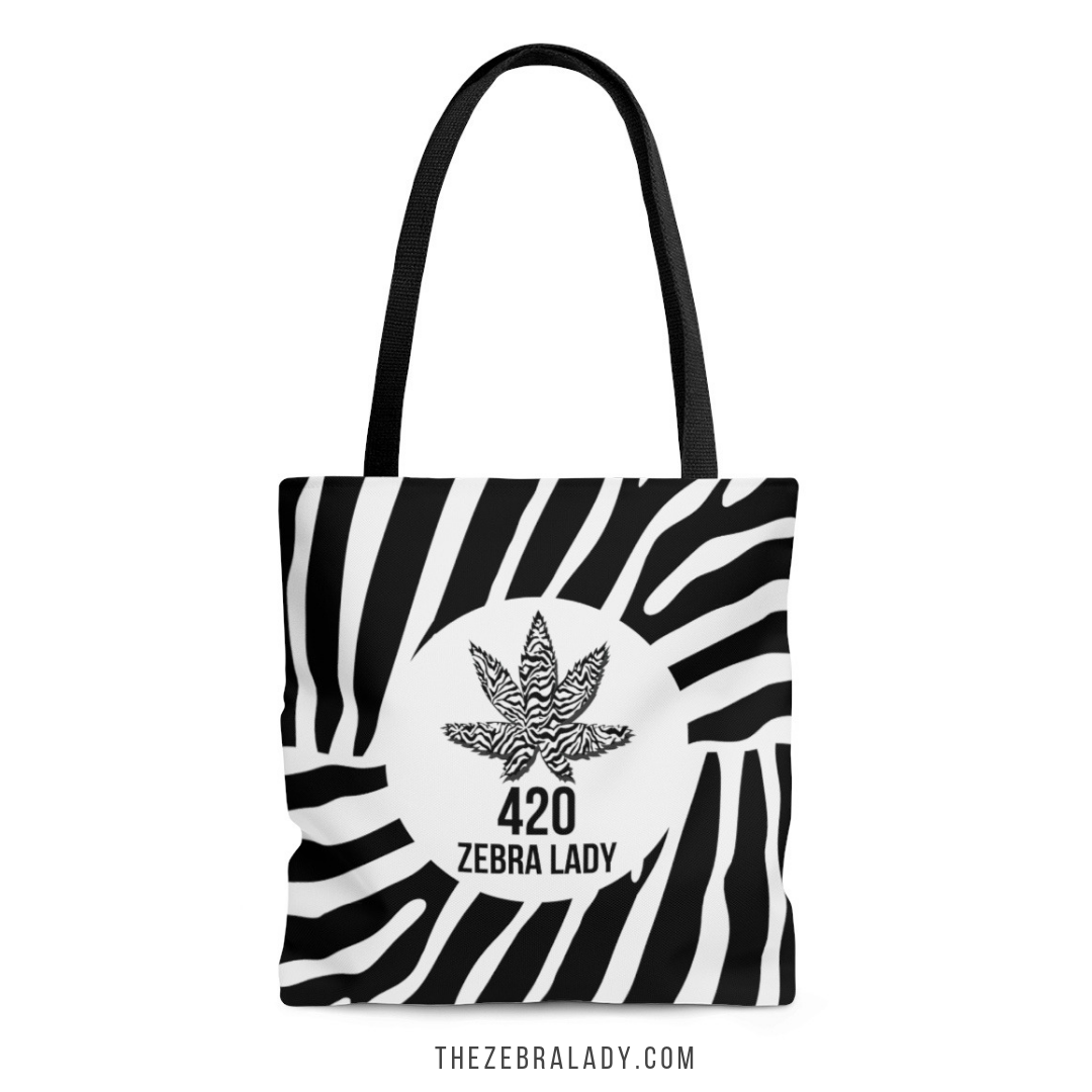 420 Zebra Lady Tote Bag Zebra