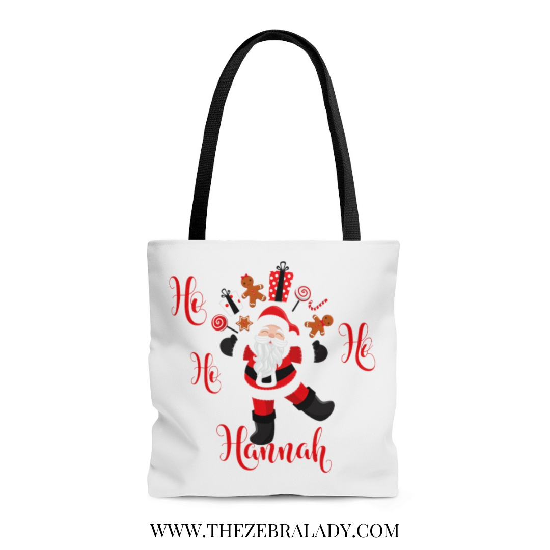 Santa Ho Ho Ho Personalize Tote Bag
