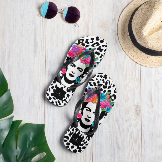 Frida Leopard Flip-Flops Unisex
