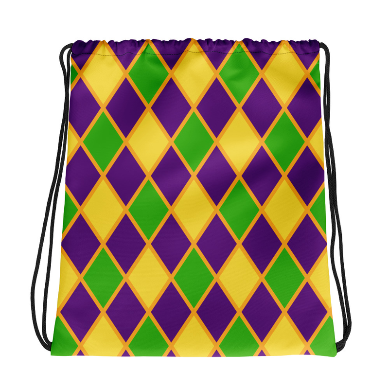 Mardi Gras Diamond Drawstring bag