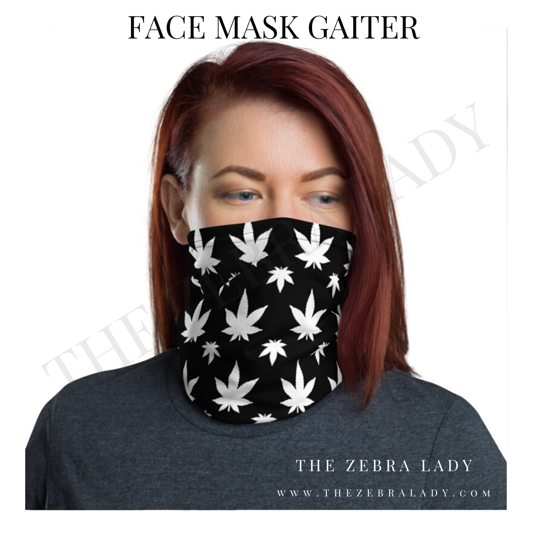Black 420 White pot Neck gaiter