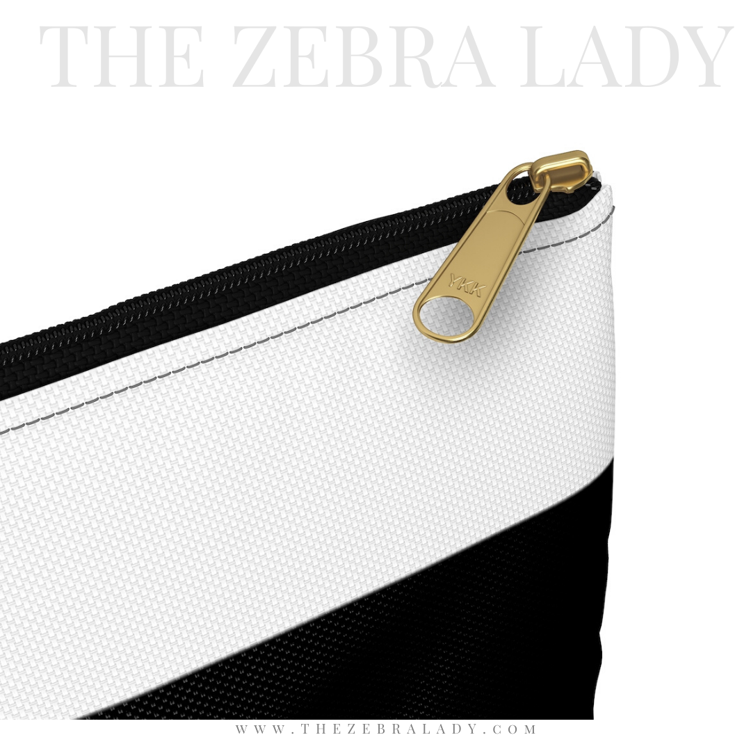 SEX TOYS TZL BLACK WHITE Fashion Flat Accessory Pouch Makeup Bag