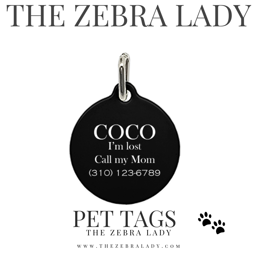 Coco Camellia Fashion Pet I.D. Tag