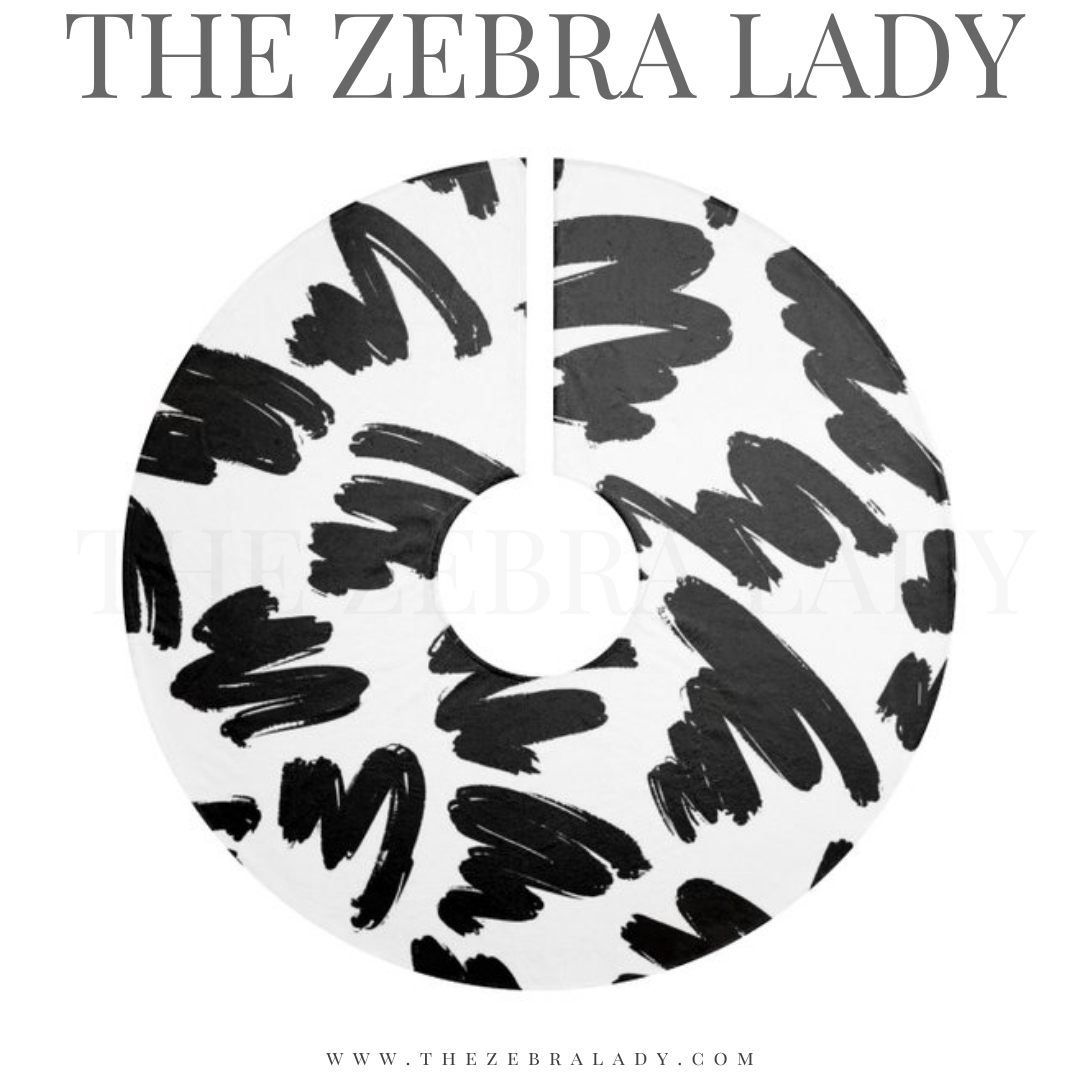 Number 1 Christmas Couture Black Tree Skirt — THE ZEBRA LADY